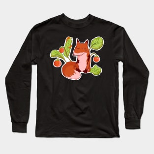 Sleepy Strawberry Fox Long Sleeve T-Shirt